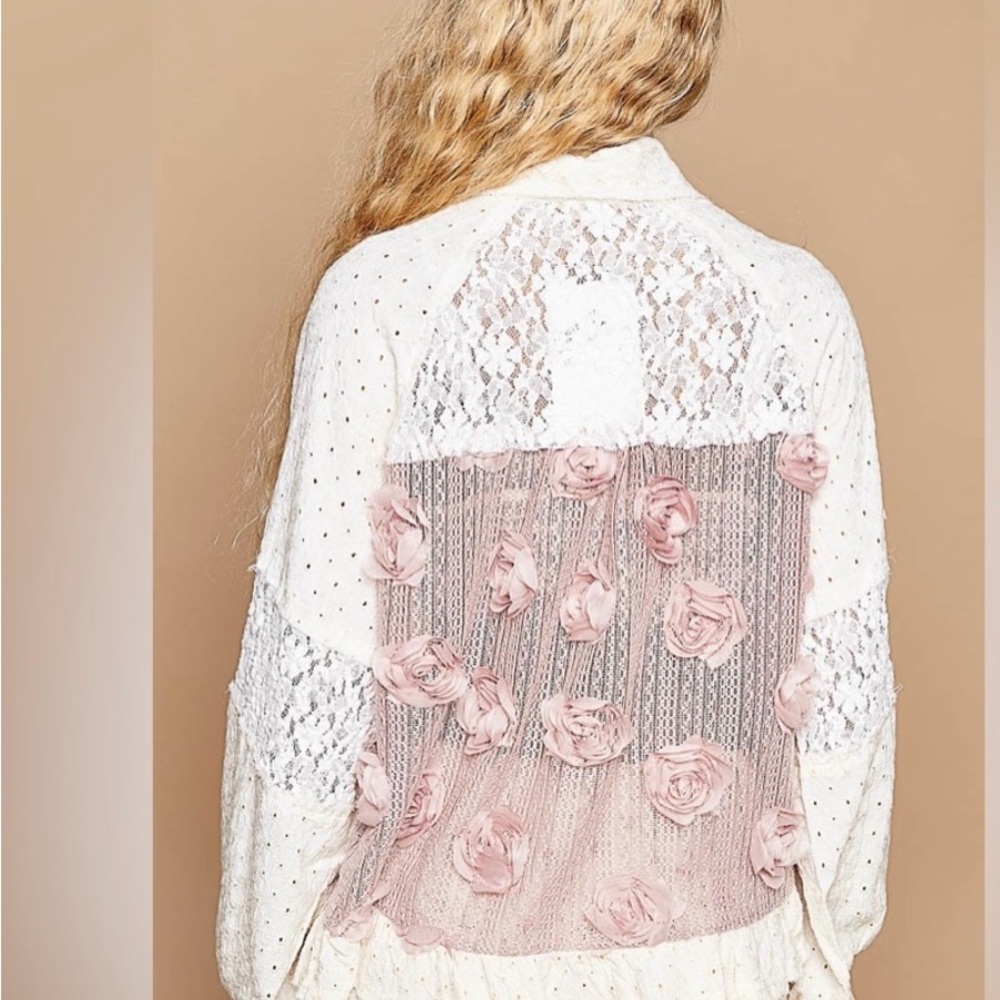 POL Ivory Lace Top - Picture 2 of 9